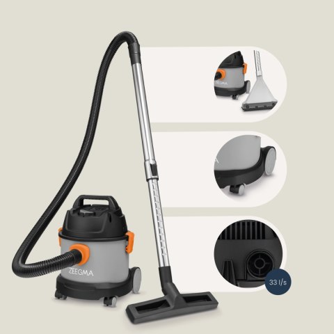 Zeegma Zonder Pro Compact 3000W Odkurzacz Przemysłowy Mokro-Sucho, Nadmuch
