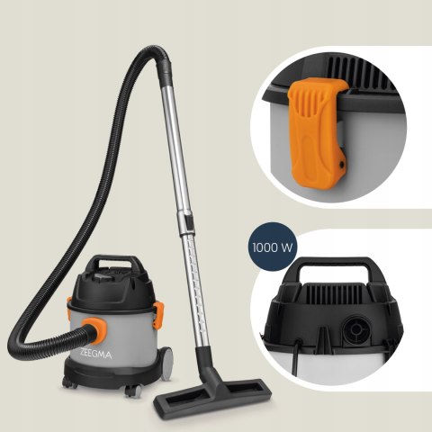 Zeegma Zonder Pro Compact 3000W Odkurzacz Przemysłowy Mokro-Sucho, Nadmuch