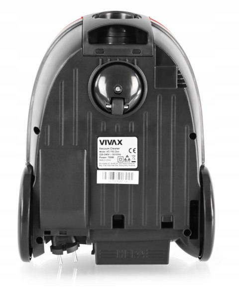 Odkurzacz Workowy Vivax Vc-702, 700W, Hepa 10, Cichy, Gumowe Koła
