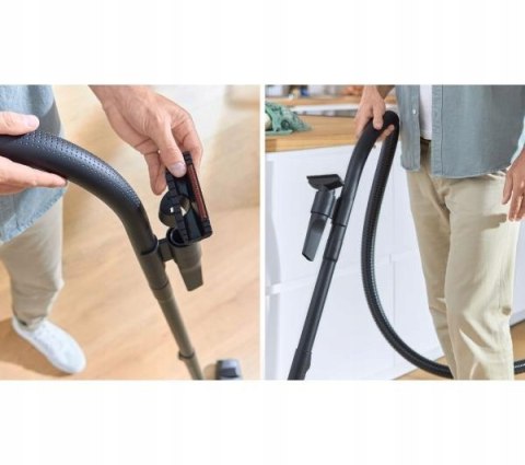 Odkurzacz Bosch 600W Parkiety Hepa Workowy Cichy Miękkie Kółka