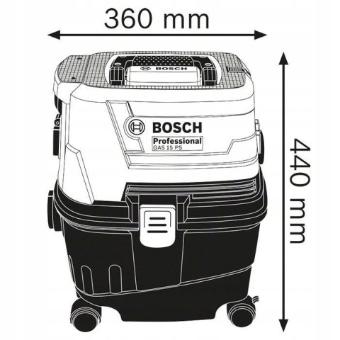 Odkurzacz Bosch Gas 15 Ps 1100W 15L Do Pracy Na Mokro I Sucho Warsztatowy