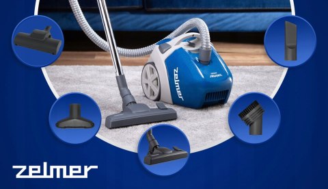 Tradycyjny Odkurzacz Workowy 900W Hepa Turboszczotka 3.5L Akcesoria Zestaw