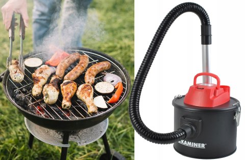 Odkurzacz Do Popiołu Kaminer 10L 800W Z Podwójnym Filtrem Hepa