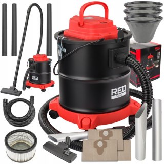Odkurzacz Kominkowy Przemysłowy 2000W Red Technic Filtr Hepa Dmuchawa 20L