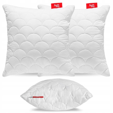 2 x PODUSZKA DO SPANIA 45X45 ANTYALERGICZNA GRUBA NA ZAMEK IDEALNA DO SNU DWIE SZTUKI