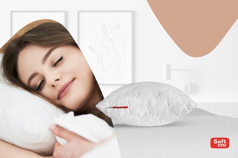 2 x PODUSZKA DO SPANIA 45X45 ANTYALERGICZNA GRUBA NA ZAMEK IDEALNA DO SNU DWIE SZTUKI