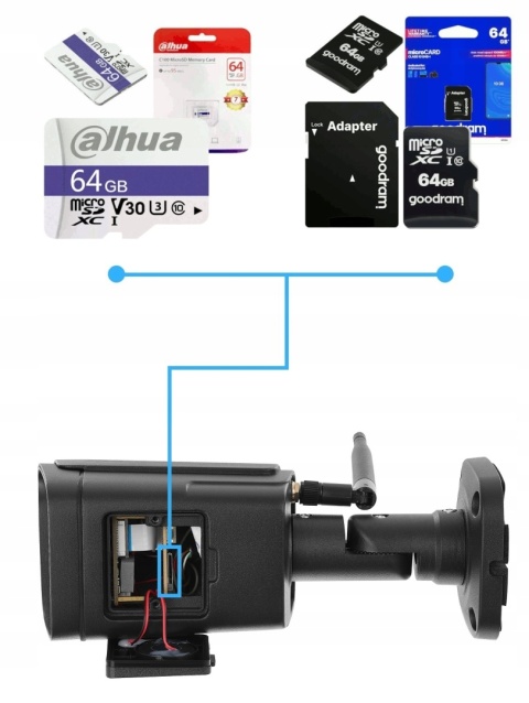 BEZPRZEWODOWA KAMERA ZEWNĘTRZNA WIFI IP 4Mpx CZARNA TUBA APLIKACJA TUYA DVS