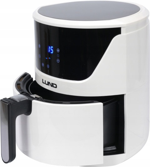 BEZTŁUSZCZOWA BIAŁA FRYTKOWNICA 5,7L 1800W LCD AIR FRYER - ZDROWE GOTOWANIE