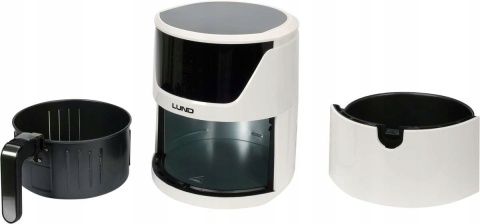 BEZTŁUSZCZOWA BIAŁA FRYTKOWNICA 5,7L 1800W LCD AIR FRYER - ZDROWE GOTOWANIE