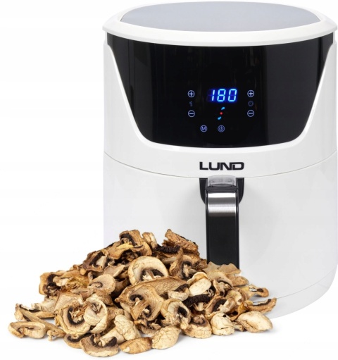 BEZTŁUSZCZOWA BIAŁA FRYTKOWNICA 5,7L 1800W LCD AIR FRYER - ZDROWE GOTOWANIE
