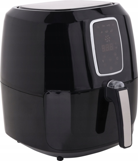 BEZTŁUSZCZOWA FRYTKOWNICA POWIETRZNA 1800W 5,2L Z LED - FRYTKOWNICA CZARNA