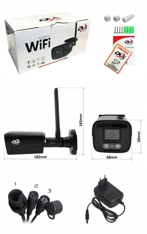 CZARNA KAMERA IP WIFI 4K UHD BEZPRZEWODOWA SMART NADZÓR Z AUDIO 4X ZOOM