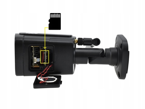 CZARNA KAMERA IP WIFI 4K UHD BEZPRZEWODOWA SMART NADZÓR Z AUDIO 4X ZOOM