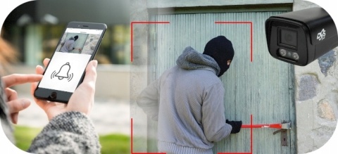 CZARNA KAMERA IP WIFI 4K UHD BEZPRZEWODOWA SMART NADZÓR Z AUDIO 4X ZOOM