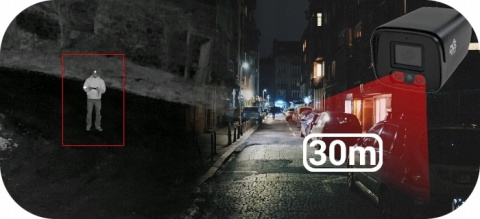 CZARNA KAMERA IP WIFI 4K UHD BEZPRZEWODOWA SMART NADZÓR Z AUDIO 4X ZOOM