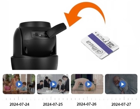 CZARNA KAMERA OBROTOWA WIFI 4MP TUYA SMART AUTO-TRACKING IP66 Z ZASILACZEM