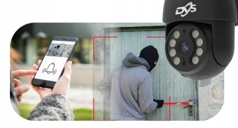 CZARNA KAMERA OBROTOWA WIFI 4MP TUYA SMART AUTO-TRACKING IP66 Z ZASILACZEM