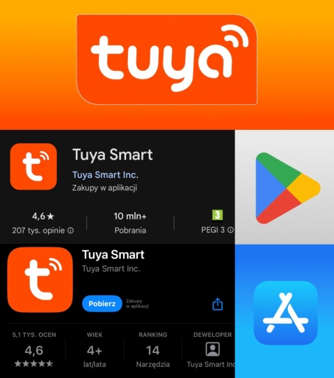 CZARNA KAMERA OBROTOWA WIFI 4MP TUYA SMART AUTO-TRACKING IP66 Z ZASILACZEM