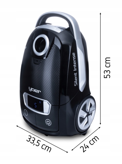 Cichy Odkurzacz workowy Yoer HEPA +6 szczotek INTELIGENTNY +PILOT