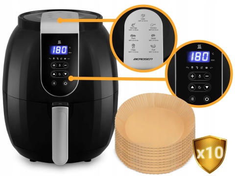 FRYTKOWNICA BEZTŁUSZCZOWA 3.6L, MOCNA, ZDROWE SMAŻENIE, NOWOCZESNY DESIGN