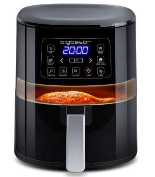 FRYTKOWNICA BEZTŁUSZCZOWA AIGOSTAR 4L 1600W LED, 7 PROGRAMÓW GOTOWANIE