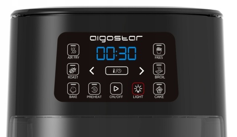 FRYTKOWNICA BEZTŁUSZCZOWA AIGOSTAR 4L 1600W LED, 7 PROGRAMÓW GOTOWANIE