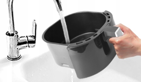 FRYTKOWNICA BEZTŁUSZCZOWA AIGOSTAR 4L 1600W LED, 7 PROGRAMÓW GOTOWANIE