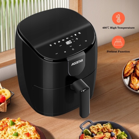 FRYTKOWNICA BEZTŁUSZCZOWA CZARN AAIGOSTAR HAYDEN X 1500W 4L LED 8 PROGRAMÓW