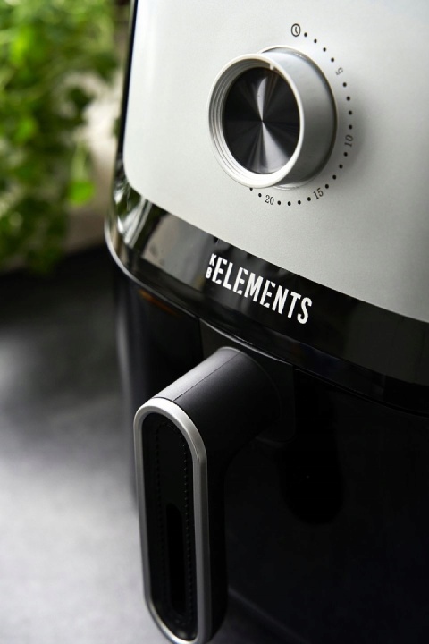 FRYTKOWNICA BEZTŁUSZCZOWA CZARNA 6,5L MANUALNA ZDROWE SMAŻENIE, KOMPAKTOWA