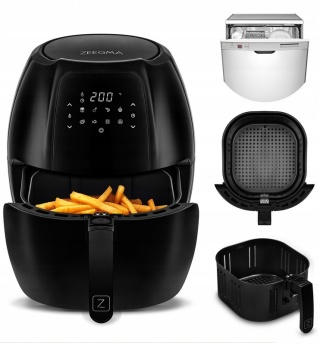 FRYTKOWNICA BEZTŁUSZCZOWA CZARNA ZEEGMA KNAPPER GRAND 7.7L 1800W LCD TIMER