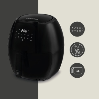 FRYTKOWNICA BEZTŁUSZCZOWA CZARNA ZEEGMA KNAPPER GRAND 7.7L 1800W LCD TIMER