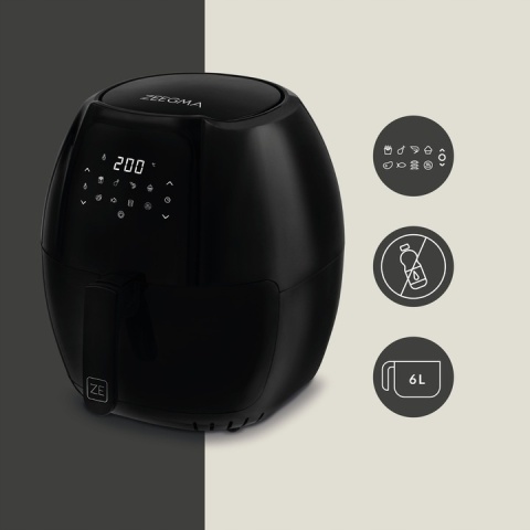 FRYTKOWNICA BEZTŁUSZCZOWA CZARNA ZEEGMA KNAPPER GRAND 7.7L 1800W LCD TIMER