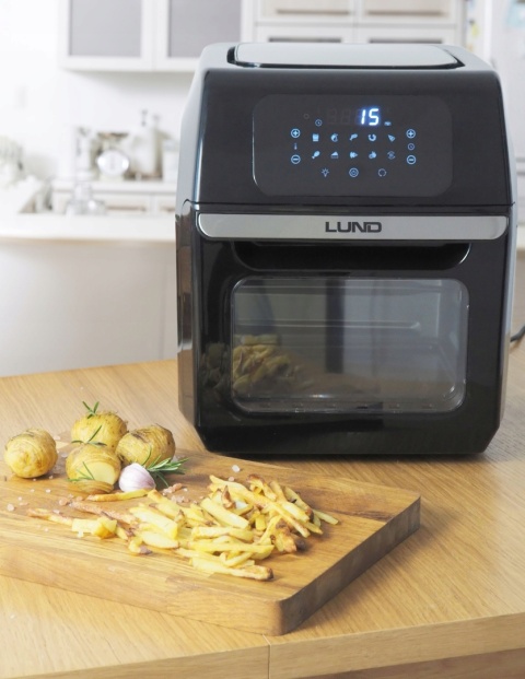 FRYTKOWNICA BEZTŁUSZCZOWA LUND 12L 1800W LCD 10 PROGRAMÓW, TIMER, PIEKARNIK
