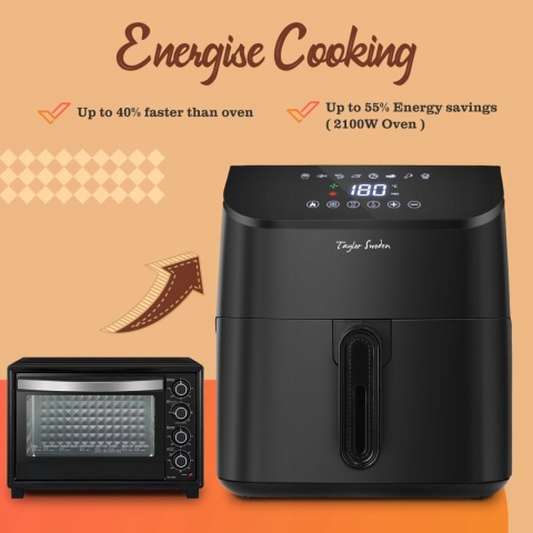 FRYTKOWNICA BEZTŁUSZCZOWA TAYLOR SWODEN 4,5L 1350W CYFROWY WYŚWIETLACZ