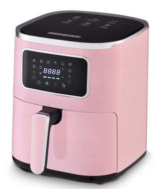 FRYTKOWNICA BEZTŁUSZCZOWA ZDROWA HEINRICH'S HFR 8216 RÓŻOWA 5L 1450W LED