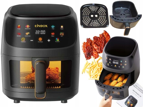 FRYTOWNICA BEZTŁUSZCZOWA AIR FRYER 1400W 5L - ZDROWE SMAŻENIE BEZ OLEJU