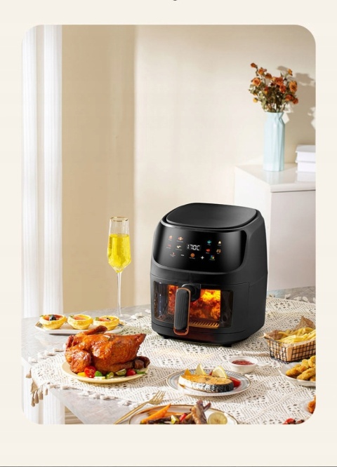 FRYTOWNICA BEZTŁUSZCZOWA AIR FRYER 1400W 5L - ZDROWE SMAŻENIE BEZ OLEJU