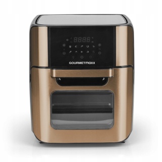GOURMETMAXX AIRFRYER XXL 12L 1800W - 10 PROGRAMÓW, GRILL, TIMER, ZŁOTY