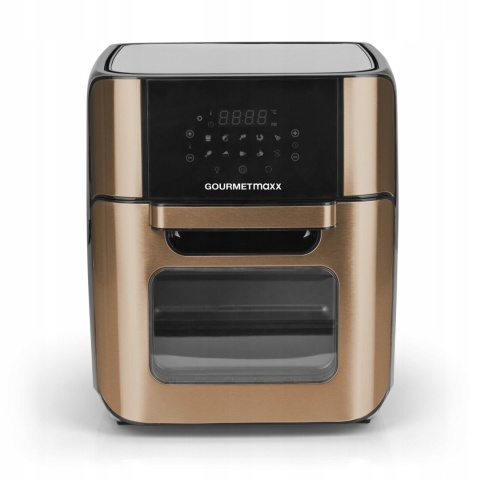 GOURMETMAXX AIRFRYER XXL 12L 1800W - 10 PROGRAMÓW, GRILL, TIMER, ZŁOTY