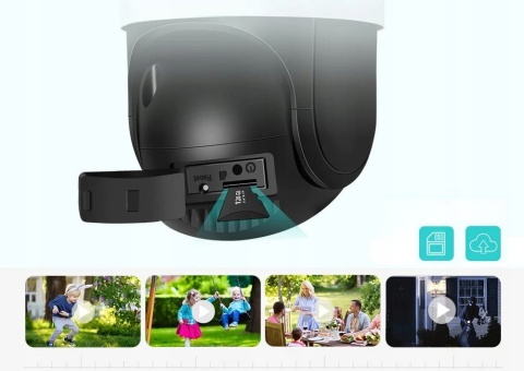 KAMERA IP OBROTOWA 3X4MPx ZOOM 8X, NOCNE WIDZENIE, DUAL AUDIO, WIFI, IP66