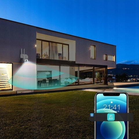 KAMERA IP WIFI ZEWNĘTRZNA 2MP FULLHD, OBROTOWA 355° ZOOM4X, DETEKCJA RUCHU