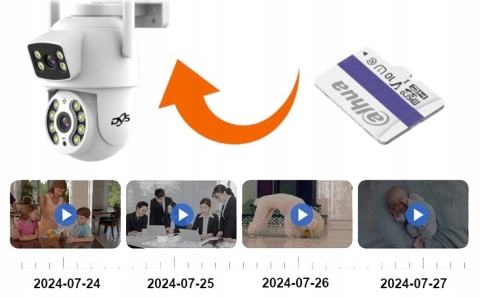 KAMERA IP WIFI ZEWNĘTRZNA OBROTOWA FULL HD 2 OBIEKTYWY IR, ZOOM X4 ALARM