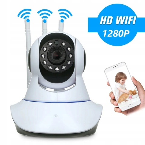 KAMERA NIANIA HD 1080P Z WIFI, OBROTEM 360° I DWUSTRONNĄ KOMUNIKACJĄ, MAŁA