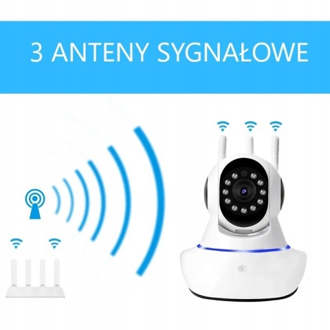 KAMERA NIANIA HD 1080P Z WIFI, OBROTEM 360° I DWUSTRONNĄ KOMUNIKACJĄ, MAŁA
