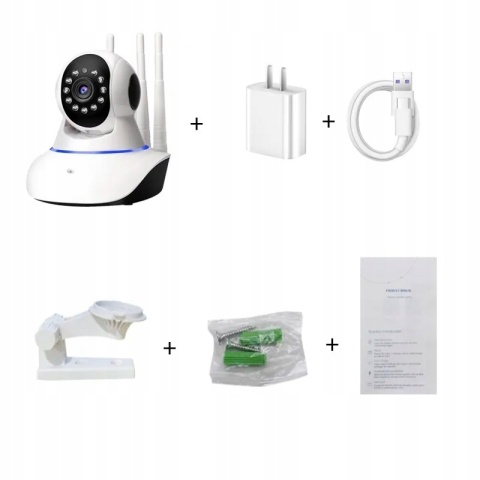 KAMERA NIANIA HD 1080P Z WIFI, OBROTEM 360° I DWUSTRONNĄ KOMUNIKACJĄ, MAŁA