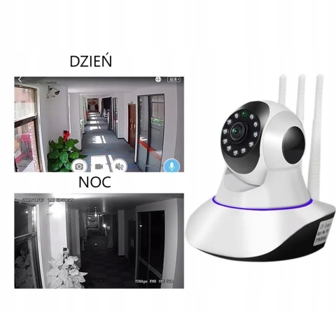 KAMERA NIANIA HD 1080P Z WIFI, OBROTEM 360° I DWUSTRONNĄ KOMUNIKACJĄ, MAŁA