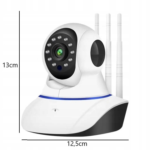 KAMERA NIANIA HD 1080P Z WIFI, OBROTEM 360° I DWUSTRONNĄ KOMUNIKACJĄ, MAŁA