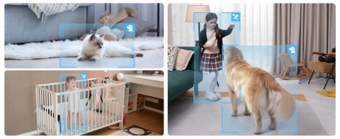 KAMERA WEWNĘTRZNA PTZ E340 2K 5MP WIFI 2.4/5GHZ 3XZOOM AUTO ŚLEDZENIE AUDIO