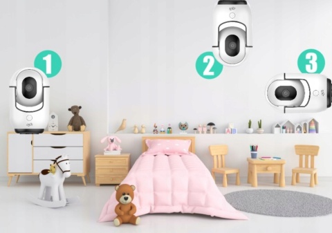 KAMERA WIFI OBROTOWA 3MP 2K Z PODĄŻANIEM OBIEKTU DETEKCJĄ RUCHU I AUDIO USB