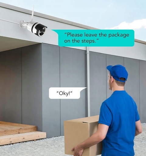 KAMERA ZEWNETRZNA IP WIFI 1080P Z NOKTOWIZJĄ IR WODOODPORNA DETEKCJA LUDZI